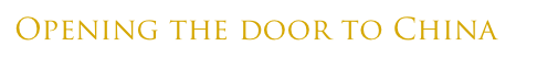 Opening the door to China